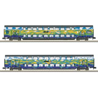 Minitrix Spur N 18298 - Doppelstockwagen-Set Touristik (DB AG)