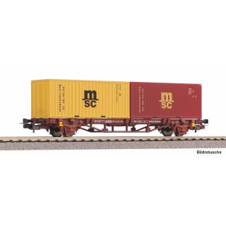 Piko H0 27750 - Containertragwagen 2x 20 MSC Container (FS)