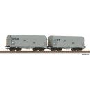 Piko H0 28344 - 2er Set Schiebeplanenwagen (ATIR Rail)