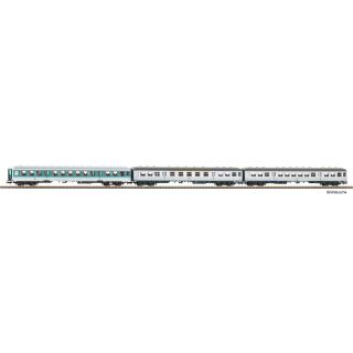 Piko Spur N 40656 - 3er Set Personenwagen Silberling 1x Mint 2x Silber, (DB AG)