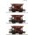 Roco H0 6600265 - 3-tlg. Set: Talbot-Schotterwagen (DRB)