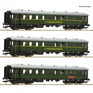 Roco H0 6200235 - 3-tlg. Set: Reisezugwagen Ferienexpress (DB)