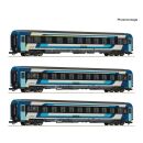 Roco H0 6200228 - 3-tlg. Set: Eurofima-Schnellzugwagen (MAV)