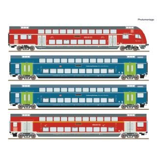 Roco H0 6210250 - 4-tlg. Set: Doppelstockwagen Digital (DB-AG)