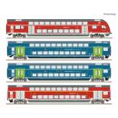 Roco H0 6220250 - 4-tlg. Set: Doppelstockwagen AC Digital...