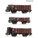 Roco H0 6600250 - 3-tlg. Set: Offene Güterwagen...