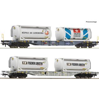 Roco H0 6600231 - 2-tlg. Set: Containertragwagen (SBB Cargo)