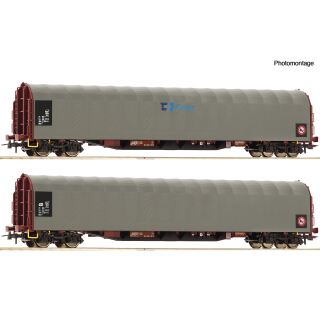 Roco H0 6600159 - 2-tlg. Set: Schiebeplanenwagen (CD Cargo)