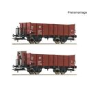 Roco H0 6600253 - 2-tlg. Set: Offene G&uuml;terwagen (DR)