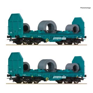 Roco H0 6600181 - 2-tlg. Set: Coiltransportwagen (FS)