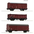 Roco H0 6600273 - 3-tlg. Set: G&uuml;terwagen (PKP)