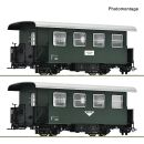 Roco H0e 6240005 - 2-tlg. Set: Schmalspur-Personenwagen...