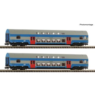 Fleischmann Spur N 6260093 - 2-tlg. Set: Doppelstockwagen (CD)