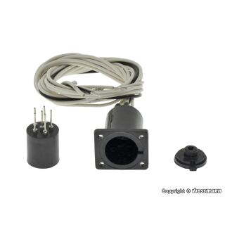 Viessmann 4650 - H0 Zylindersteckfuß 6-polig mit Anschlusskabeln