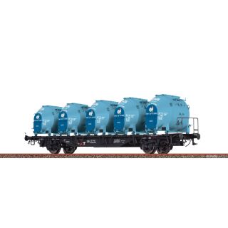 Brawa H0 49140 - Behältertragwagen BTmms58 mit Efkr 401 Knorr (DB)