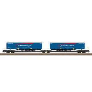 Trix H0 24476 - Gelenk-Taschenwagen TXL