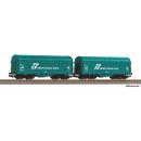 Piko H0 28345 - 2er Set Schiebeplanenwagen (FS)