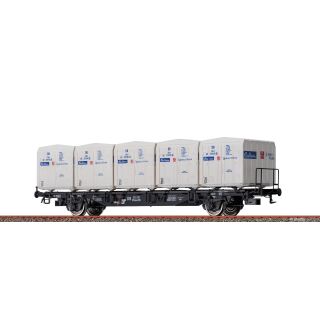 Brawa H0 49137 - Behältertragwagen BTmms58 mit Ekrt 212 Bahlsen (DB)