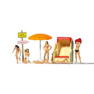 Preiser 10107 FKK-Strand Figuren Spur H0