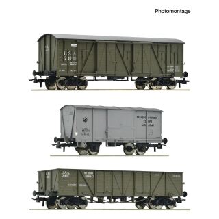 Roco H0 6600367 - 3-tlg. Set: Güterwagen (USATC)