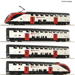Roco H0 7710008 - 4-tlg. Set: Doppelstockzug RABe 502 Sound (SBB)