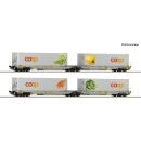 Roco H0 6600464 - 2-tlg. Set: Doppeltaschen-Gelenkwagen...