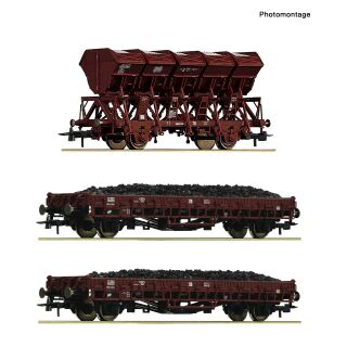 Roco H0 6600370 - 3-tlg. Set: Schotterzug (DB)