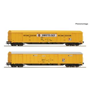 Roco H0 6600359 - 2-tlg. Set: Gedeckte Güterwagen (RTS)