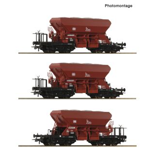 Roco H0 6600387 - 3-tlg. Set: Schotterwagen (DB)