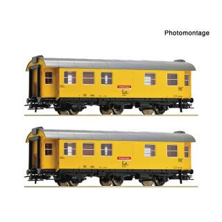 Roco H0 6200266 - 2-tlg. Set: Bauzugwagen Bahnbau Gruppe (DB)