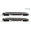 Roco H0 6600374 - 2-tlg. Set: Rungenwagen Bahnbau Gruppe...