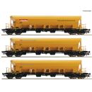 Roco H0 6600458 - 3-tlg. Set: Selbstentladewagen Bahnbau...
