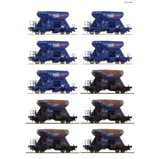 Roco H0 6600394 - 10-tlg. Display: Schotterwagen (RAILPRO)