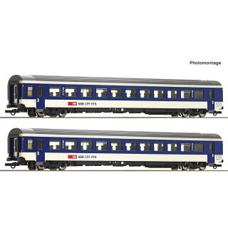 Roco H0 6200271 - 2-tlg. Set: Reisezugwagen 2. Klasse (SBB)