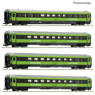 Roco H0 6200267 - 4-tlg. Set: Reisezugwagen (Flixtrain)