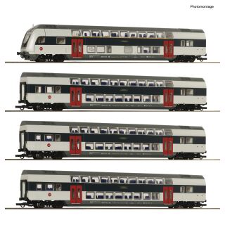 Roco H0 6210308 - 4-tlg. Set: Doppelstockwagen Digital (DSB)
