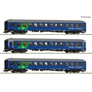 Roco H0 6200262 - 3-tlg. Set: Reisezugwagen (SJ)