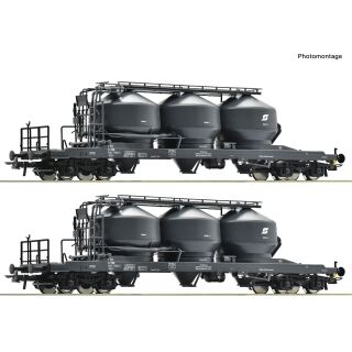 Roco H0 6600383 - 2-tlg. Set: Staubsilowagen (ÖBB)