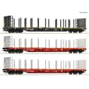 Roco H0 6600371 - 3-tlg. Set: Holztransportwagen (ÖBB)
