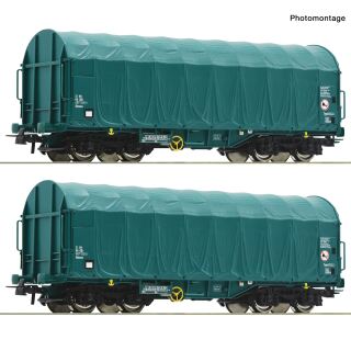 Roco H0 6600435 - 2-tlg. Set: Schiebeplanenwagen (SNCB)