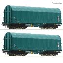Roco H0 6600435 - 2-tlg. Set: Schiebeplanenwagen (SNCB)