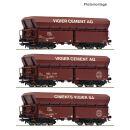 Roco H0 6600230 - 3-tlg. Set: Selbstentladewagen (VIGIER...