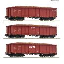 Roco H0 6600429 - 3-tlg. Set: Offene Güterwagen/VTG...
