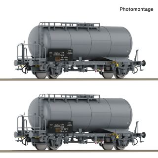 Roco H0 6600422 - 2-tlg. Set: Schweröl-Kesselwagen (DR)