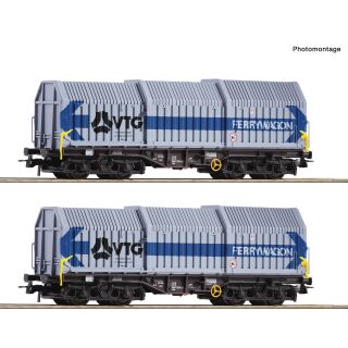 Roco H0 77051 - 2-tlg. Set: Teleskophaubenwagen (VTG)