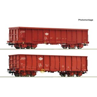 Roco H0 6600480 - 2-tlg. Set: Offene Güterwagen (MAV)