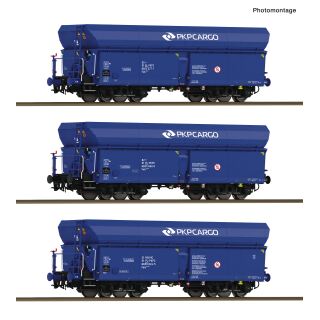 Roco H0 6600494 - 3-tlg. Set: Selbstentladewagen Cargo (PKP)