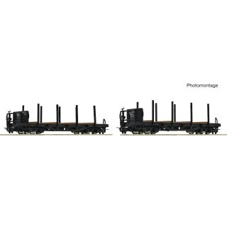 Roco H0e 6640009 - 2-tlg. Set: Rungenwagen (ÖBB)