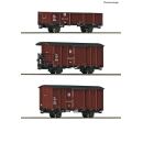 Roco H0e 6640008 - 3-tlg. Set: Güterwagen (DR)