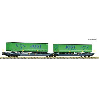 Fleischmann Spur N 6660214 - Doppeltaschen-Gelenkwagen T3000e CEMAT (HUPAC)